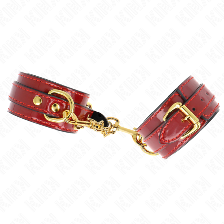 KINK - MUÑEQUERAS JOANNA ANGEL ROJO AJUSTABLE CON CADENA DORADO 16.5-26 CM X 4 CM KINK WRIST RESTRAINT