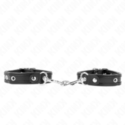 KINK - MUÑEQUERAS MINI NEGRO CON TACHUELAS AJUSTABLE 16-22 CM X 2 CM KINK WRIST RESTRAINT