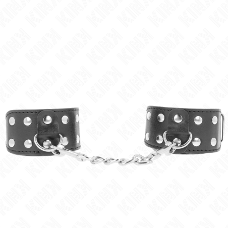 KINK - MUÑEQUERAS CON DOBLE LÍNEA DE TACHUELAS AJUSTABLE NEGRO KINK WRIST RESTRAINT