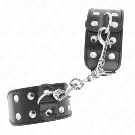KINK - MUÑEQUERAS CON DOBLE LÍNEA DE TACHUELAS AJUSTABLE NEGRO KINK WRIST RESTRAINT