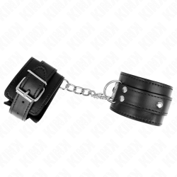KINK - MUÑEQUERAS CON 3 ANILLAS EN D AJUSTABLE NEGRO 17.5-25 CM X 6 CM KINK WRIST RESTRAINT 2