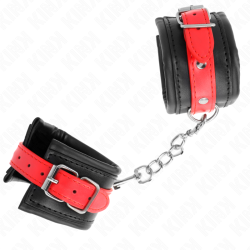 KINK - MUÑEQUERAS NEGRO CON CORREA ROJO AJUSTABLE 17-28 CM X 6 CM KINK WRIST RESTRAINT 2