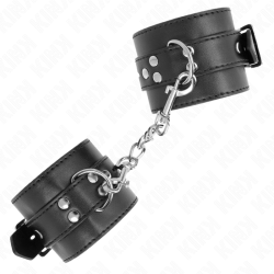 KINK - MUÑEQUERAS NEGRO CON CORREA NEGRO AJUSTABLE 17-28 CM X 6 CM KINK WRIST RESTRAINT 2