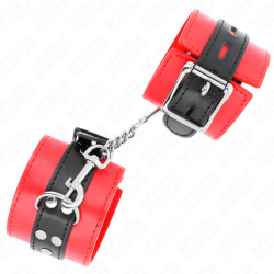 KINK - MUÑEQUERAS ROJO CON CORREA NEGRO AJUSTABLE 17-28 CM X 6 CM KINK WRIST RESTRAINT 2