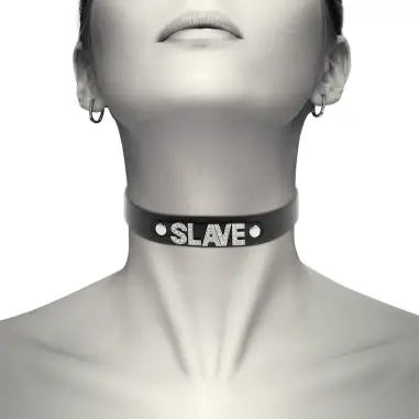 Choker Cuero Vegano Slave - Ajustable | Coquette Chic Desire