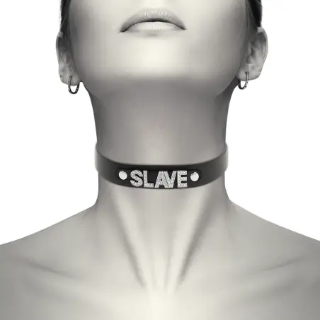 Choker Cuero Vegano Slave - Ajustable | Coquette Chic Desire