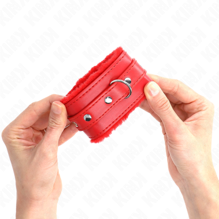 KINK - MUÑEQUERAS FORRADAS PREMIUM ROJO CON CORREA ROJO AJUSTABLE 17-29 CM X 6 CM KINK WRIST RESTRAINT