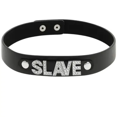 Choker Cuero Vegano Slave - Ajustable | Coquette Chic Desire