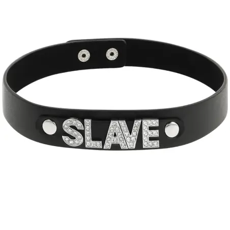 Choker Cuero Vegano Slave - Ajustable | Coquette Chic Desire