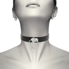 COQUETTE CHIC DESIRE - CHOKER CUERO VEGANO DOBLE ANILLA 2