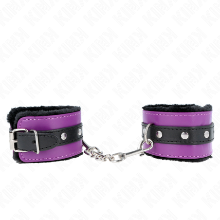 KINK - MUÑEQUERAS FORRADAS PREMIUM NEGRO CON CORREA VIOLETA / NEGRO AJUSTABLE 17-29 CM X 6 CM KINK WRIST RESTRAINT