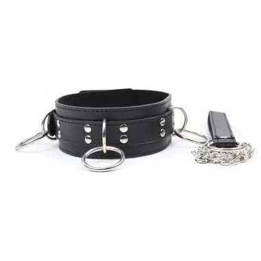 Collar Sumision con 3 Anillas - Ajustable | Ohmama Fetish