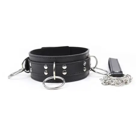 Collar Sumision con 3 Anillas - Ajustable | Ohmama Fetish