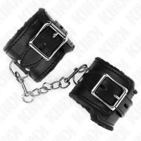 KINK - MUÑEQUERAS FORRADAS NEGRO CON CORREA NEGRO AJUSTABLE 20-29 CM X 5.5 CM KINK WRIST RESTRAINT