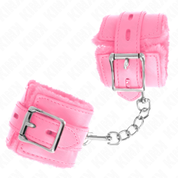 KINK - MUÑEQUERAS FORRADAS CON AGUJEROS CUADRADOS ROSA Y CORREA ROSA AJUSTABLE 17-29 CM X 6 CM KINK WRIST RESTRAINT 2
