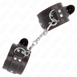 KINK - MUÑEQUERAS NEGRO CON DETALLES EN ROJO AJUSTABLE 20-28 CM X 5.5 CM KINK WRIST RESTRAINT 2