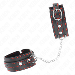 KINK - MUÑEQUERAS PEQUEÑA NEGRO CON DETALLES EN ROJO AJUSTABLE 14-24 CM X 3.5 CM KINK WRIST RESTRAINT 2