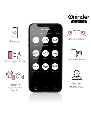 ONINDER CUTE - LOVE BUNNY VIBRADOR PUNTO G Y CLITORIS - APP MUNDIAL GRATUITA 