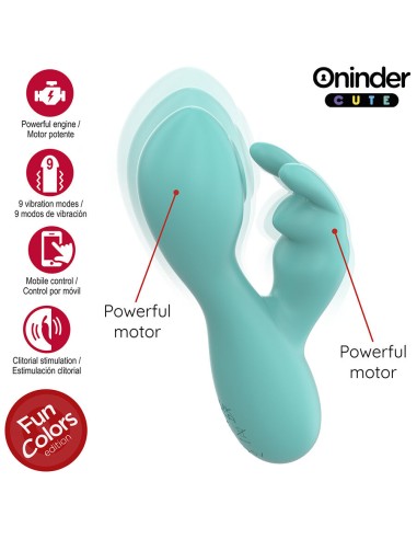 ONINDER CUTE - LOVE BUNNY VIBRADOR PUNTO G Y CLÍTORIS - APP MUNDIAL GRATUITA 