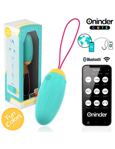 ONINDER CUTE - LOVE PLEASURE HUEVO VIBRO-GEMAS ROTADORAS SILICONA - APP MUNDIAL GRATUITA 