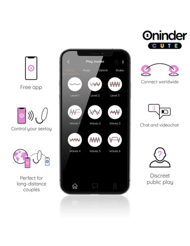 ONINDER CUTE - LOVE PLEASURE HUEVO VIBRO-ROTADOR 360 SILICONA - APP MUNDIAL GRATUITA 