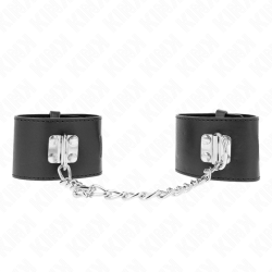 KINK - MUÑEQUERAS FIJAS CON CADENA 30 CM Y CIERRE CANDADO NEGRO AJUSTABLE 16-23 CM X 5.5 CM KINK WRIST RESTRAINT