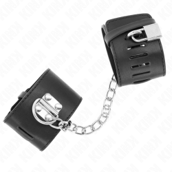 KINK - MUÑEQUERAS FIJAS CON CADENA 30 CM Y CIERRE CANDADO NEGRO AJUSTABLE 16-23 CM X 5.5 CM KINK WRIST RESTRAINT 2