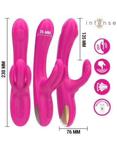 INTENSE - BRITNEY VIBRADOR MULTIFUNCIÓN RABBIT 23 CM ROSA 
