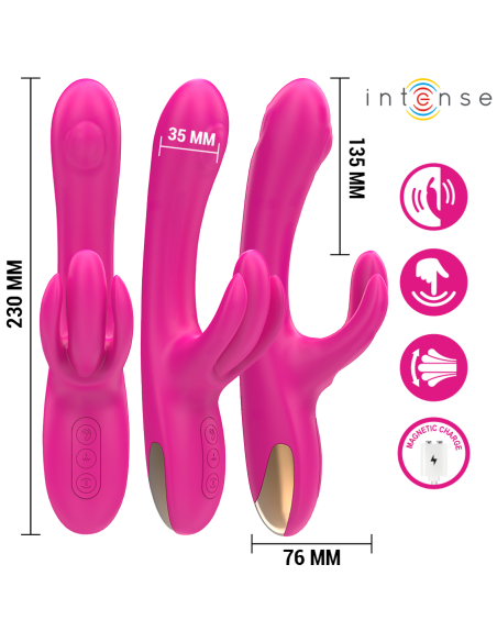 INTENSE - BRITNEY VIBRADOR MULTIFUNCIÓN RABBIT 23 CM ROSA 
