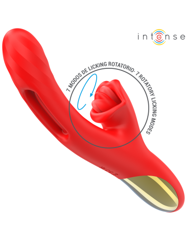 INTENSE - JESSICA VIBRADOR MULTIFUNCIÓN ESTIMULACIÓN CLÍTORIS 24.8 CM ROJO 