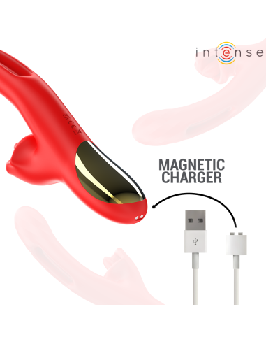 INTENSE - JESSICA VIBRADOR MULTIFUNCIÓN ESTIMULACIÓN CLÍTORIS 24.8 CM ROJO 