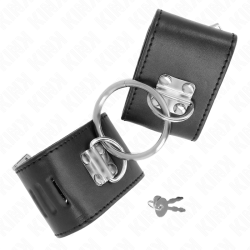 KINK - MUÑEQUERAS FIJAS CON ANILLA Y CIERRE CANDADO NEGRO AJUSTABLE 16-23 CM X 5.5 CM KINK WRIST RESTRAINT 2