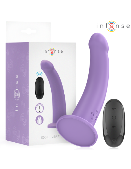 INTENSE - EDDIE VIBRADOR 17,5 CM 10 VIBRACIONES MORADO CONTROL REMOTO 