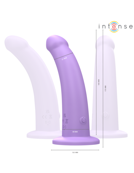 INTENSE - EDDIE VIBRADOR 17,5 CM 10 VIBRACIONES MORADO CONTROL REMOTO 