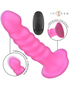 INTENSE - CINDY VIBRADOR TALLA L DISEÑO EN ESPIRAL 10 VIBRACIONES ROSA CONTROL REMOTO 2