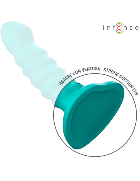 INTENSE - BUFFY VIBRADOR TALLA S DISEÑO EN ESPIRAL 10 VIBRACIONES AZUL CONTROL REMOTO 