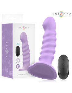 INTENSE - BRENDA VIBRADOR TALLA M DISEÑO EN ESPIRAL 10 VIBRACIONES MORADO CONTROL REMOTO