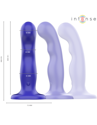 INTENSE - SHORTY VIBRADOR CON VENTOSA AZUL CONTROL REMOTO 