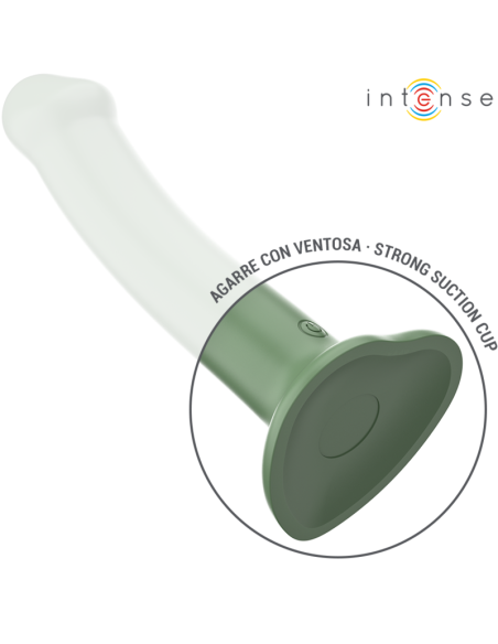 INTENSE - BECCA VIBRADOR CON VENTOSA 10 VIBRACIONES VERDE CONTROL REMOTO 
