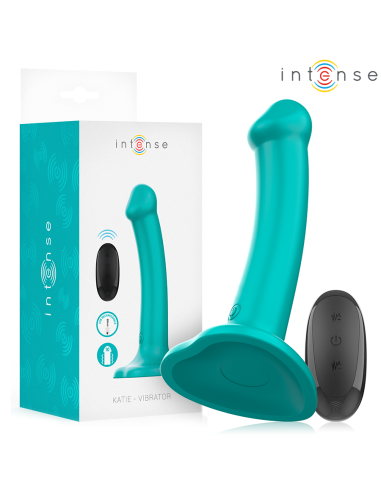 INTENSE - KATIE VIBRADOR CON VENTOSA 10 VIBRACIONES AZUL OSCURO CONTROL REMOTO 
