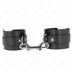 KINK - MUÑEQUERAS SIMPLES CON FILA DE REMACHES Y HEBILLA GRANDE NEGRO AJUSTABLE 17-28 CM X 5 CM KINK WRIST RESTRAINT