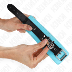 KINK - MUÑEQUERAS CON CIERRE PREMIUM NEGRO / AZUL AJUSTABLE 21-28 CM X 5.5 CM KINK WRIST RESTRAINT 2