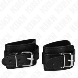 KINK - MUÑEQUERAS ESTILO MAZMORRA CON CERRADURA NEGRO AJUSTABLE 21-28 CM X 5.5 CM KINK WRIST RESTRAINT 2