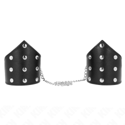 KINK - MUÑEQUERAS ESTILO PUNTIAGUDO NEGRO CON CADENA AJUSTABLE 17-23 CM X 8.5 CM KINK WRIST RESTRAINT