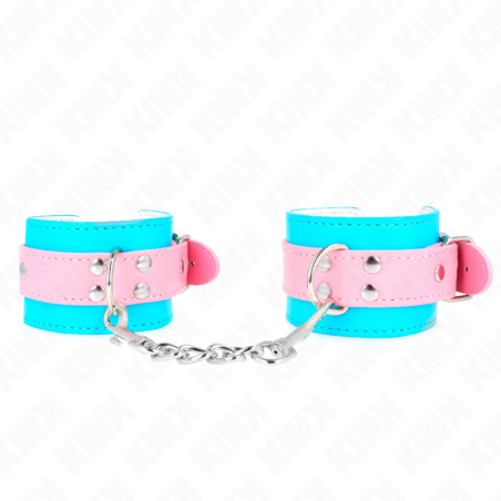KINK - MUÑEQUERAS CHIC AZUL / ROSA AJUSTABLE 16-28 CM X 5 CM KINK WRIST RESTRAINT