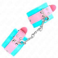 KINK - MUÑEQUERAS CHIC AZUL / ROSA AJUSTABLE 16-28 CM X 5 CM KINK WRIST RESTRAINT 2