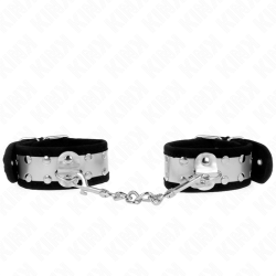KINK - MUÑEQUERAS FINAS NEGRO / PLATEADO 30 X 4 CM KINK WRIST RESTRAINT