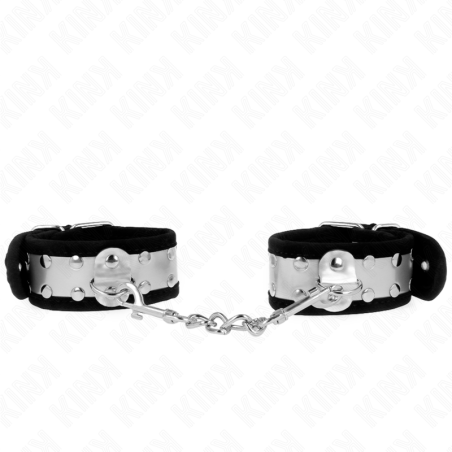 KINK - MUÑEQUERAS FINAS NEGRO / PLATEADO 30 X 4 CM KINK WRIST RESTRAINT