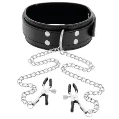 DARKNESS - COLLAR CON PINZAS PARA PEZONES NEGRO 2