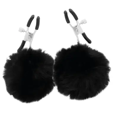 Pinzas para Pezones con Pompones 1 - Ajustable | Darkness